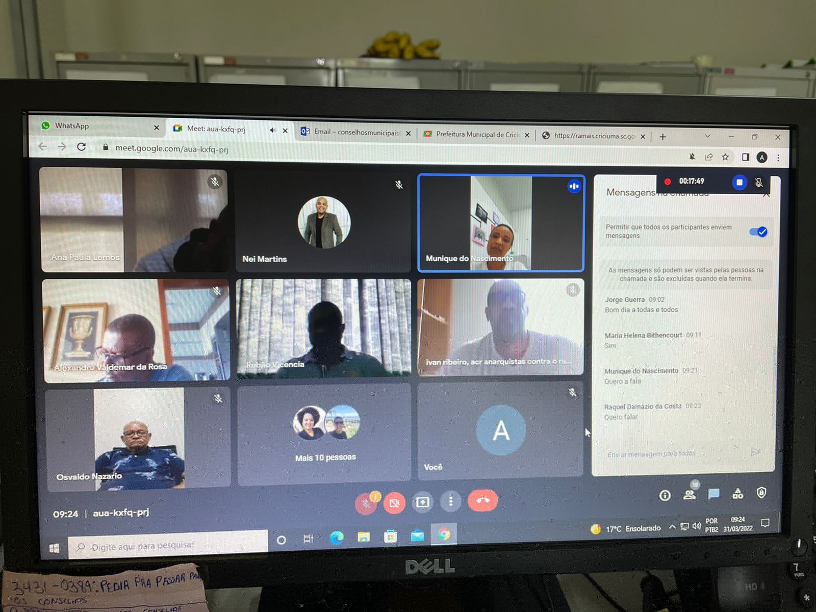 Reunião Ordinária - 31/03/2022 -